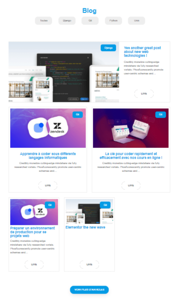 Filtrer ses articles et ajouter un bouton "loadmore" Copier coller